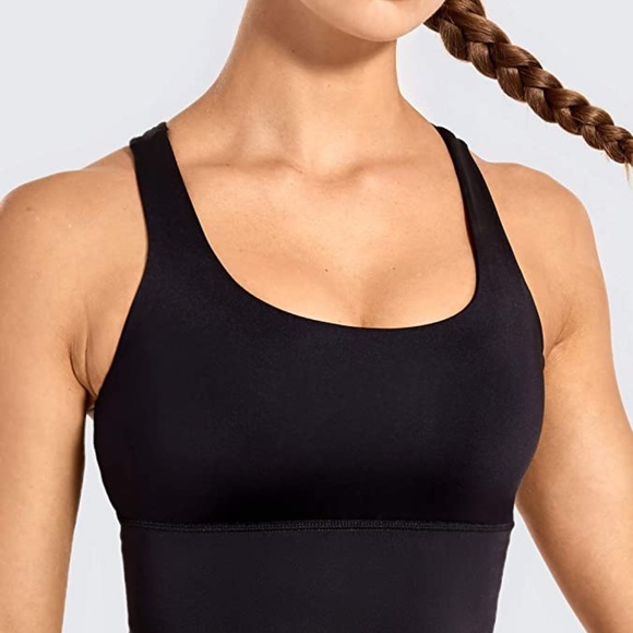 CRZ YOGA Strappy Sports Bra. Longline Wirefree - Picture 2 of 4